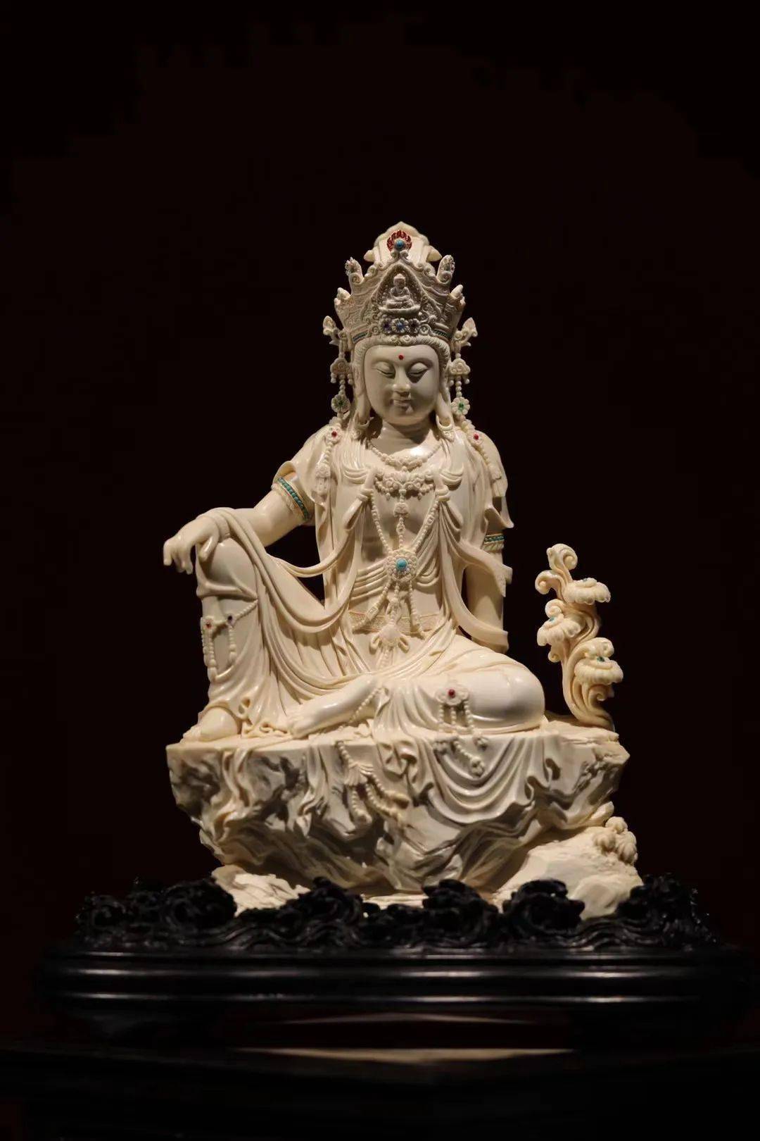 【巨匠严选】猛犸极品61水月观音名家造像_雕刻_雕塑_推广