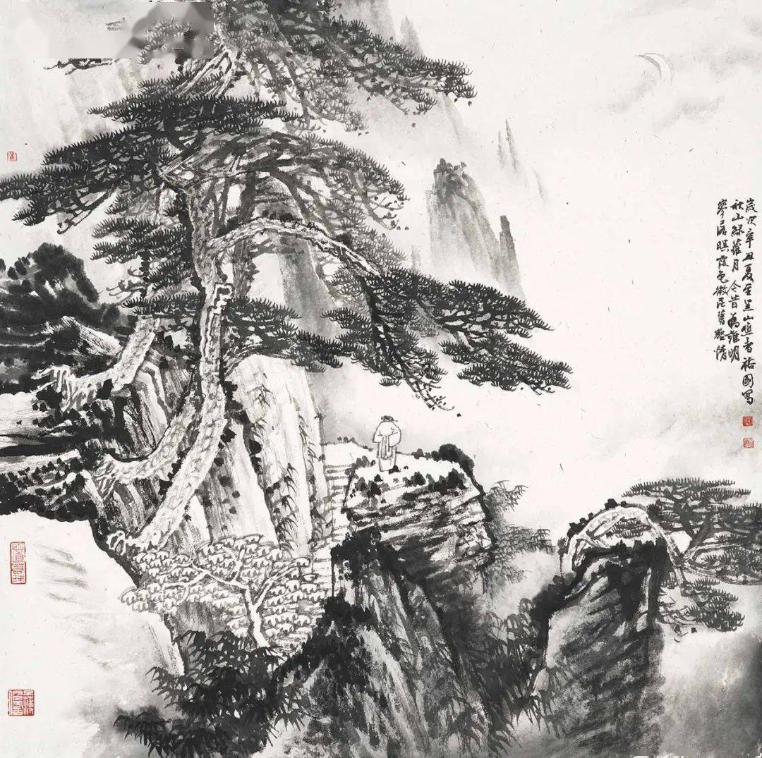 王裕国,秋夜独坐怀故山,2021纸本水墨,69cm×70cm点击图片查看详情