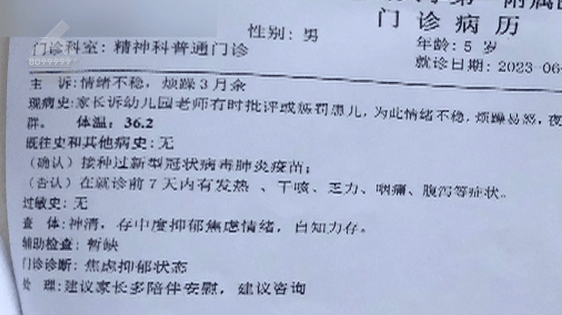 重度抑郁症报告单图片图片