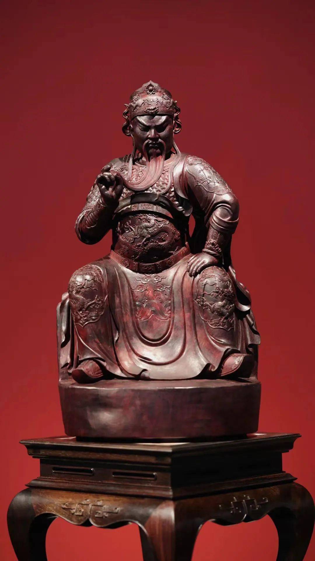 【巨匠严选】印度小叶紫檀61文关公「保利秋拍」复刻款2019_丹凤