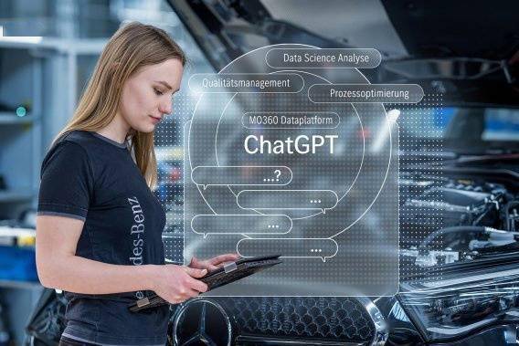 奔驰正在车辆生产中测试ChatGPT 以加速智能工具在MO360数字生产生态系统中的使用