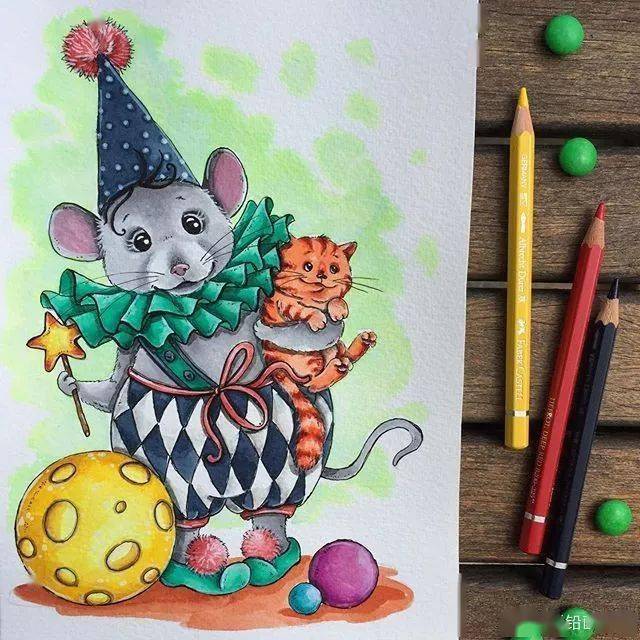彩铅与水彩的碰撞,彩铅手绘插画,彩铅手绘小清新插画图片_视频_教程