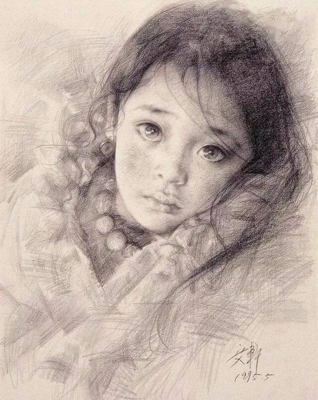 一幅素描2072万，艾轩笔下的素描和油画女孩，触动人心！_搜狐网