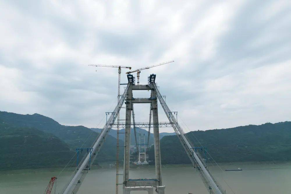 【重要节点】云阳复兴长江大桥主缆索股架设完成_施工_调整_建设
