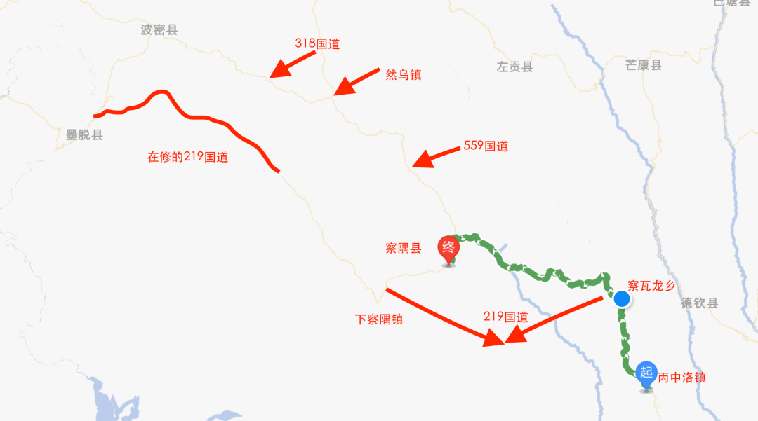 察瓦龙乡地图图片