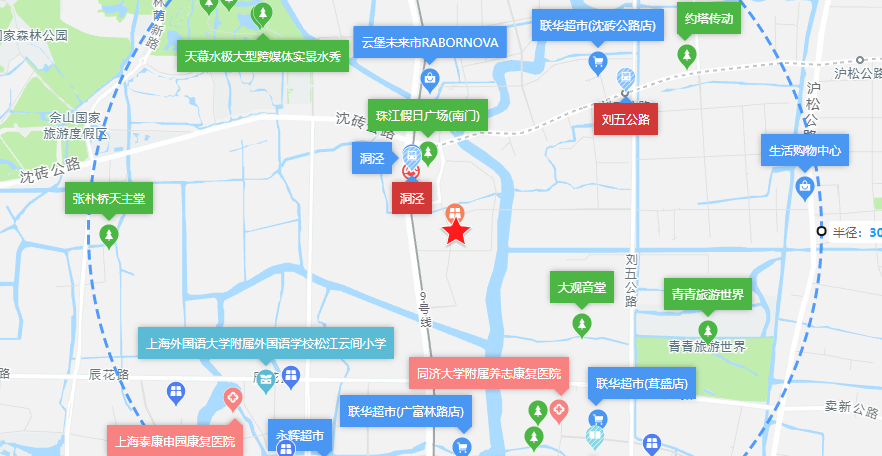 泗泾公园地图图片