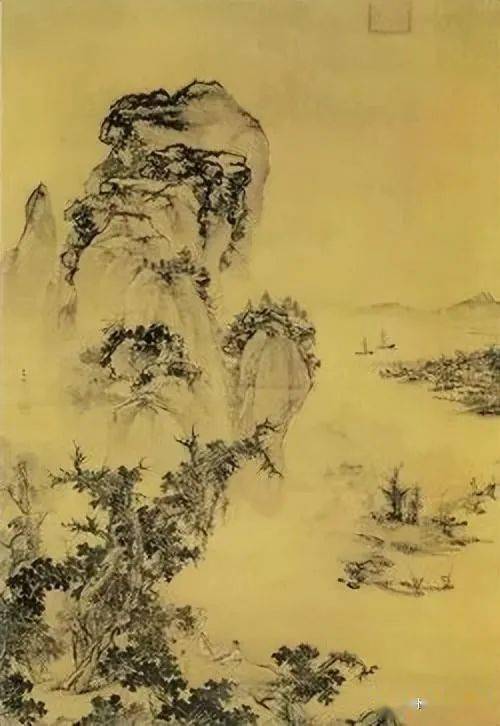 《烟江远眺图》朱端的《烟江远眺图》采用了高远透视法.