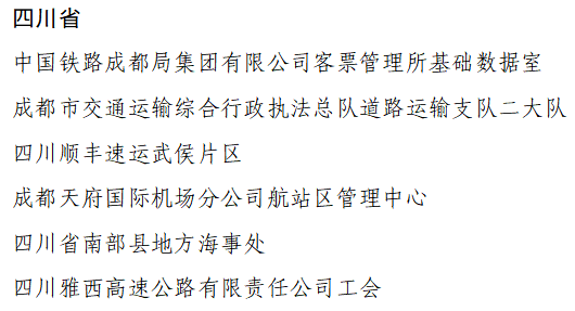 這些四川交通集體和個人受全國表揚_成都_國家鐵路局