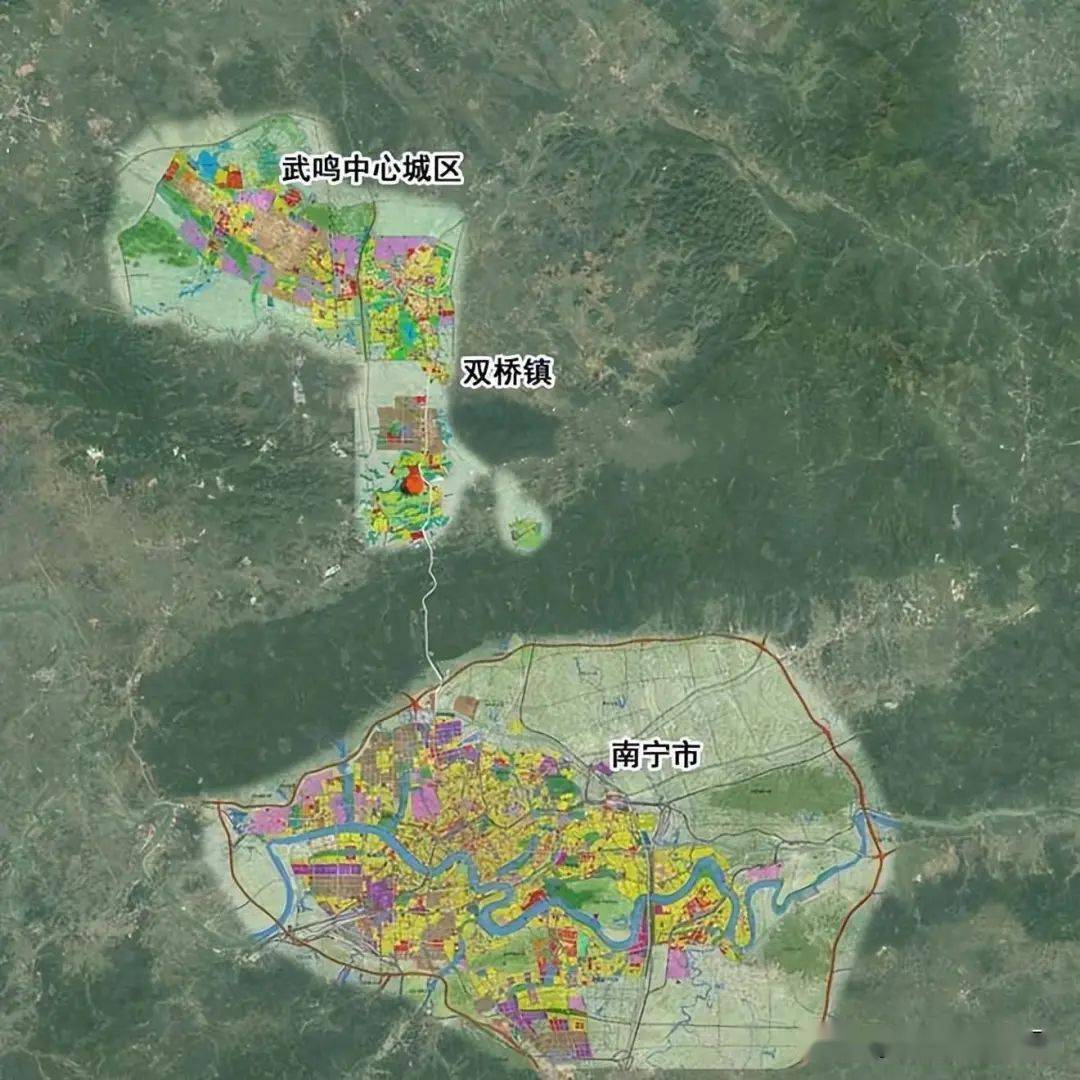 在地图上看着武鸣大学城离南宁主城区远,但是武鸣也是一直在往南建设