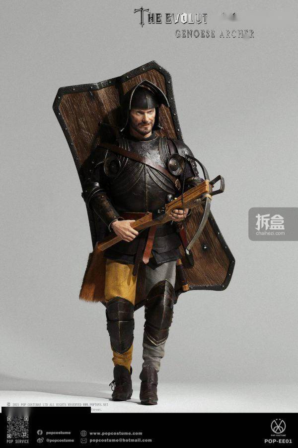 pop costume 欧陆风云 热那亚弩手队长 1/6可动人偶_英军_射击_克雷西