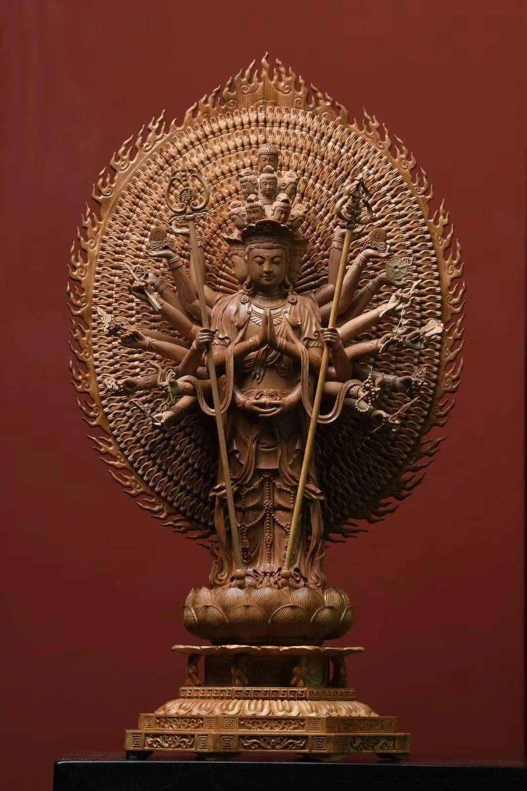 【巨匠严选】印度老山檀香·千手观音造像_法器_雕塑_重量