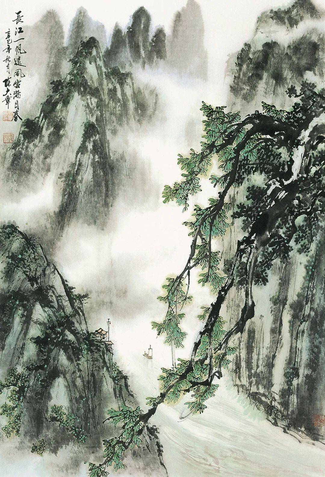 陈大章先生的山水画:大势磅礴气韵生动,美_作品_国画_创作
