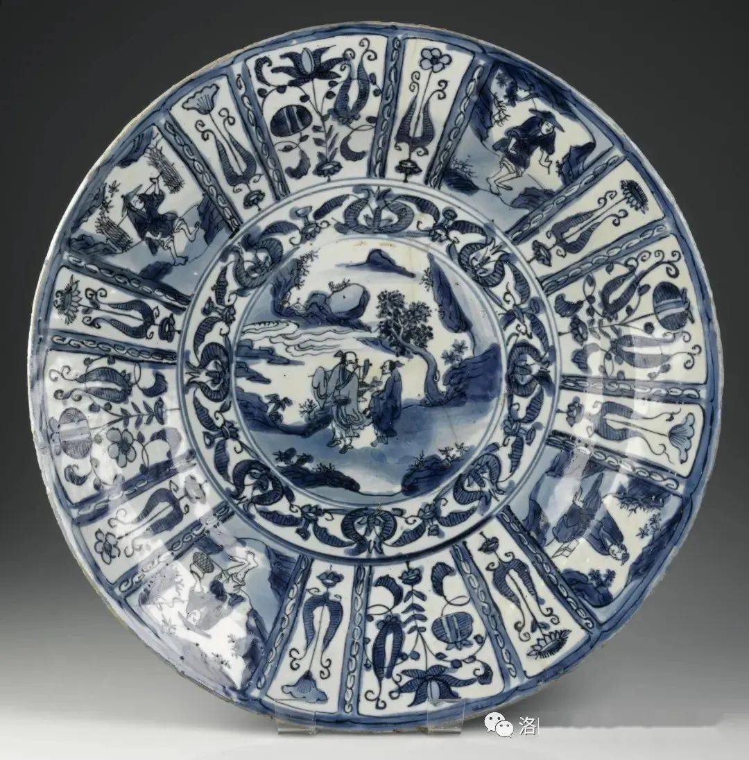 古瓷学习:北京故宫博物院对明万历克拉克瓷青花盘是如何介绍的