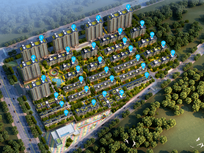 水景住宅 万城蓝钻庄园楼盘信息一手掌握 均价约4200元/㎡_商业区