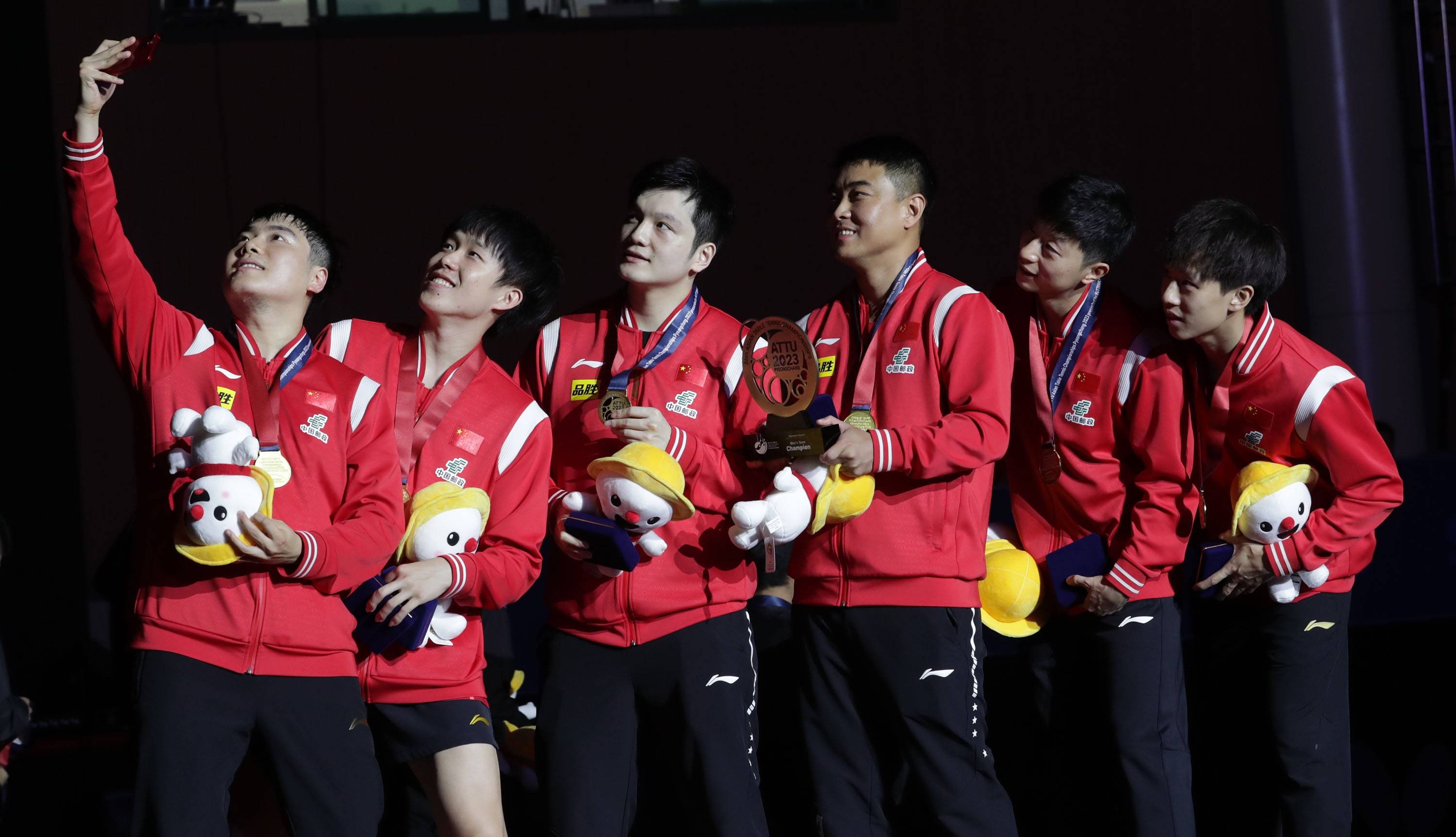新华社发(李相浩摄)当日,2023年乒乓球亚锦赛男子团体赛决赛在韩国