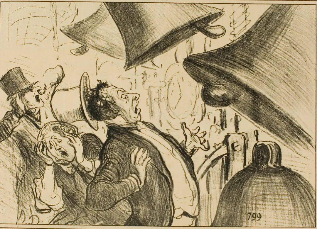 讽刺画大师杜米埃的素描,太牛了_作品_杂志_法国