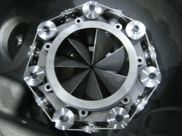 导叶打开状态成品传动机构2.