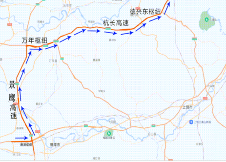 上海方向车辆在鹰潭枢纽处