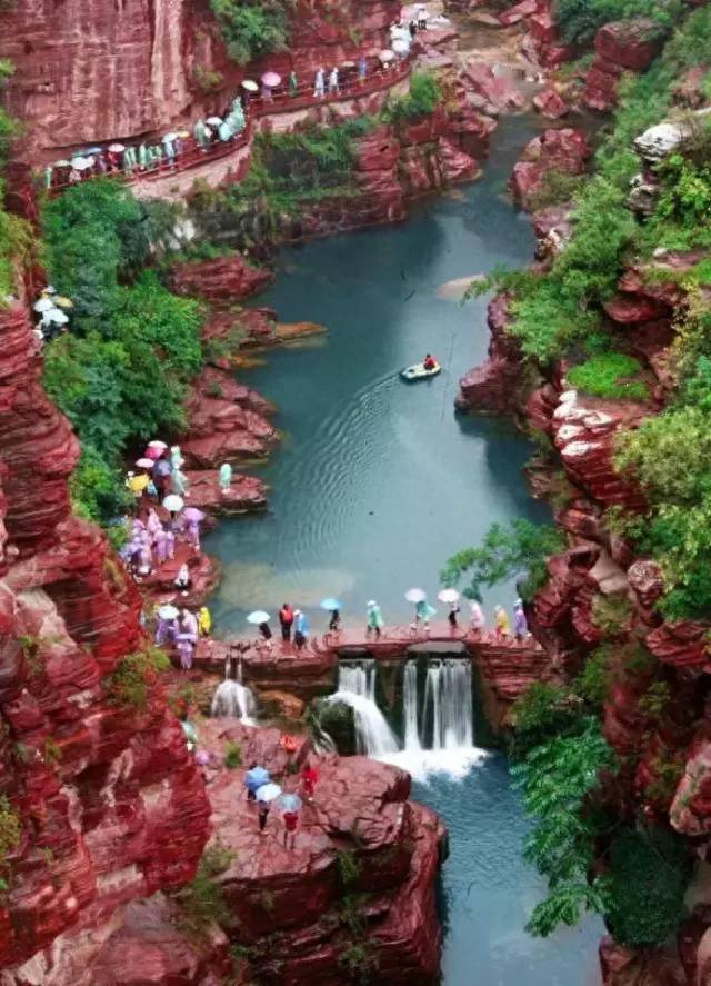 河南云台山红石峡景色_峡谷_风景区_子房