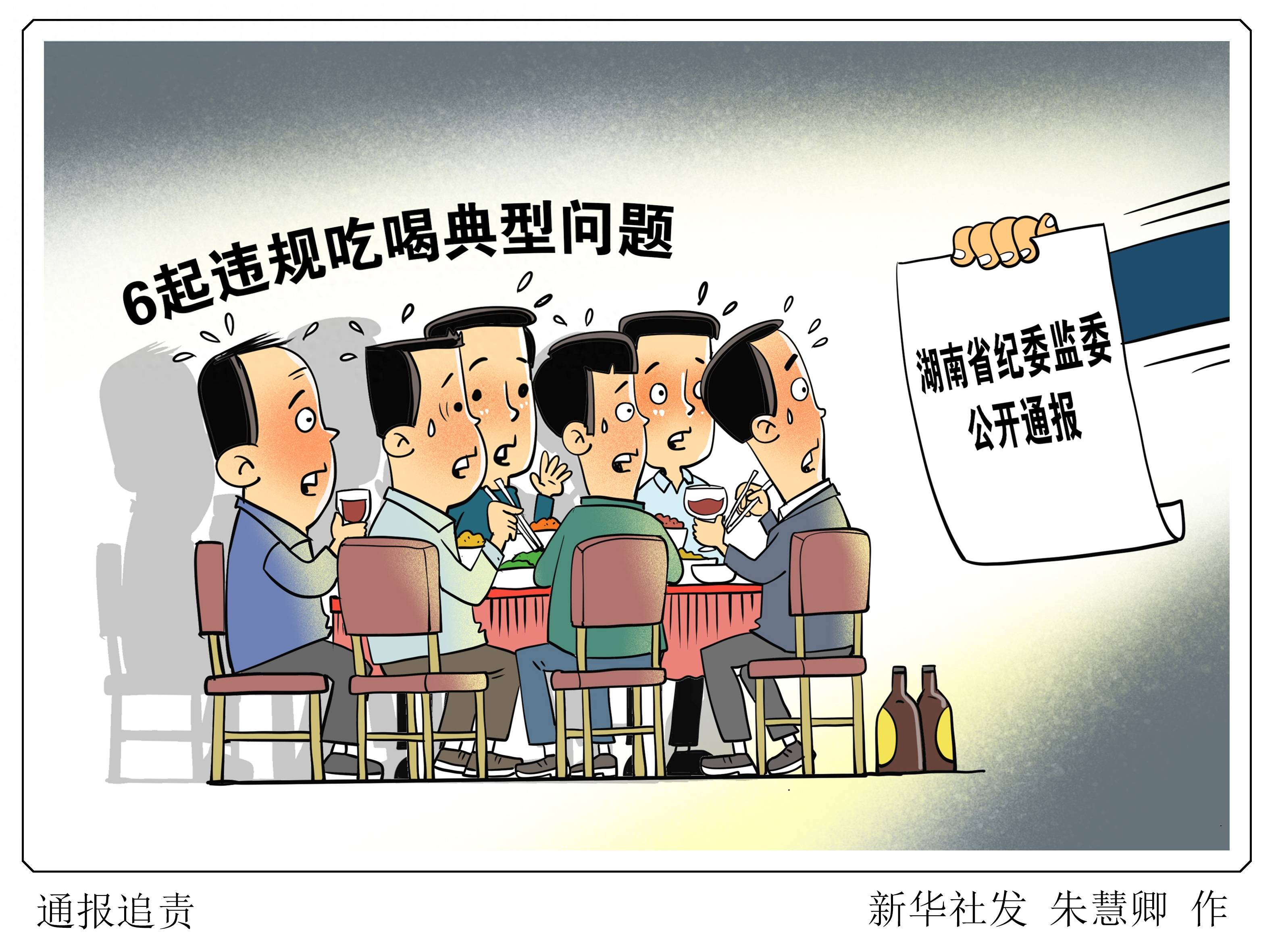 (图表·漫画)〔法治〕通报追责_违规_湖南省纪委_新华社