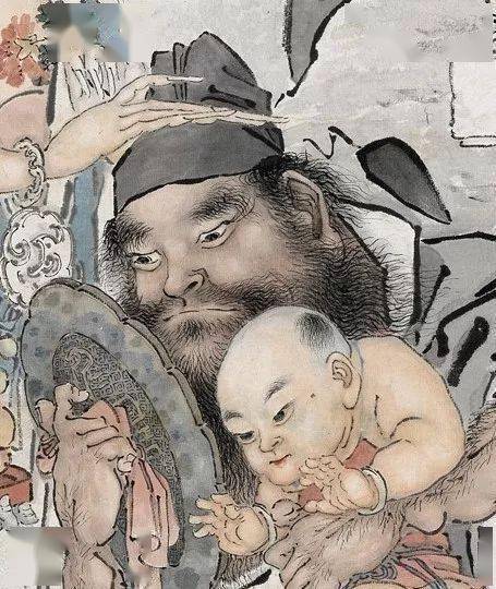 钟馗_男童_红色