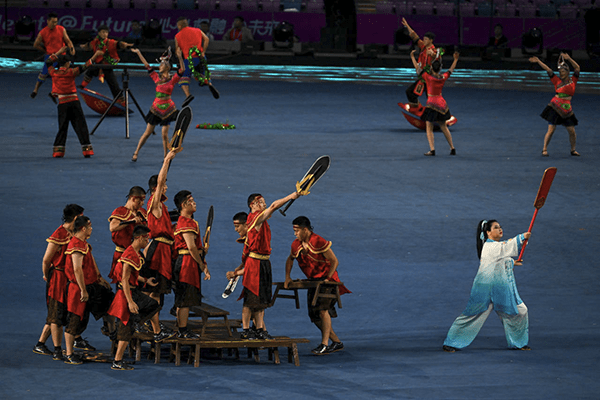 以船之型展江南韵味 南湖船拳亮相杭州亚运会开幕式前表演_在线_浙江