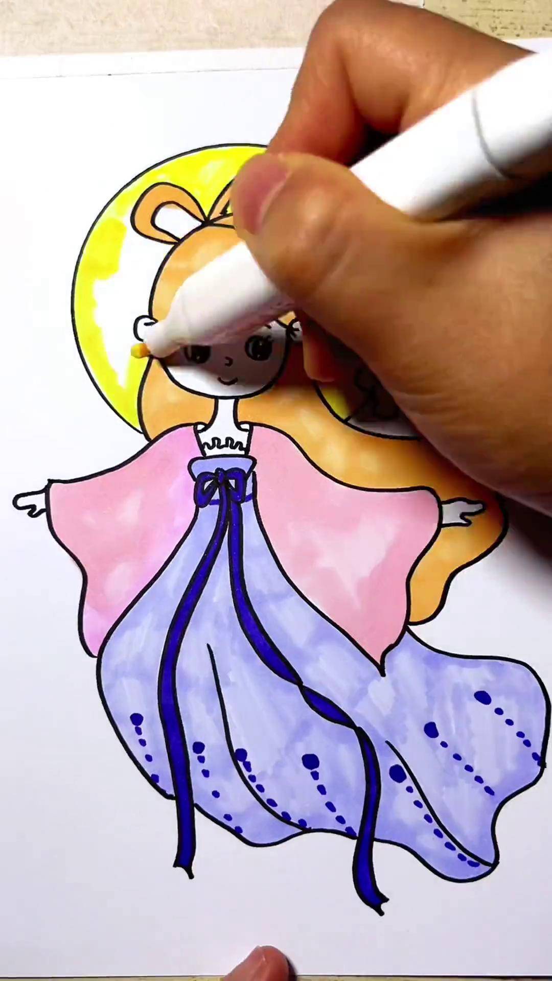 嫦娥奔月简笔画中秋简笔画 嫦娥简笔画 简笔画 儿童画