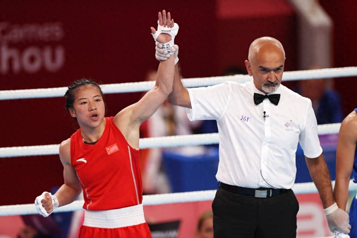 杭州亚运会|中国队女拳手吴愉夺拳击首金_决赛_女子_拉沙