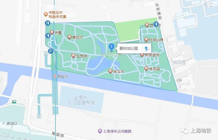 松江醉白池公园地图图片