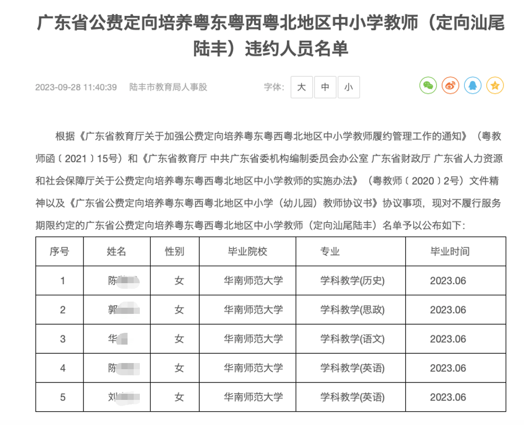 毁约的公费师范生,应该增加惩罚性赔偿吗?_违约_规定_教育