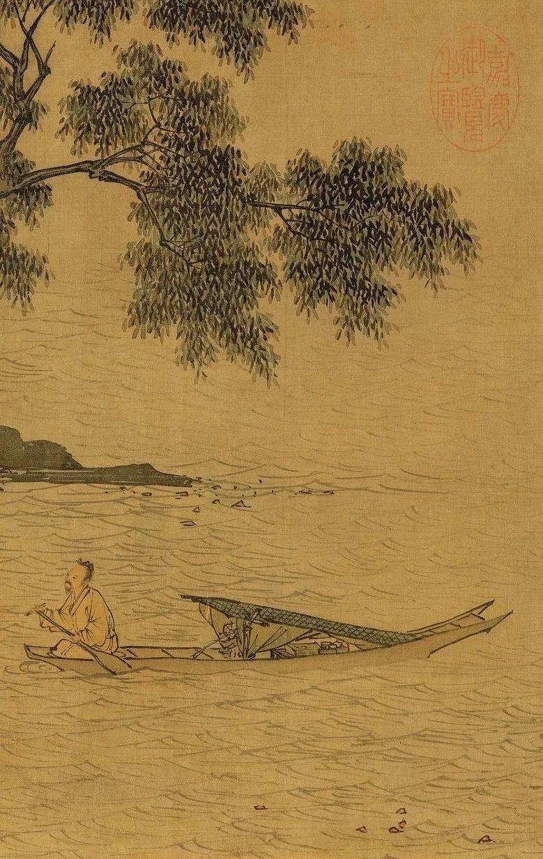 唐伯虎《溪山渔隐图》:那年枫叶红