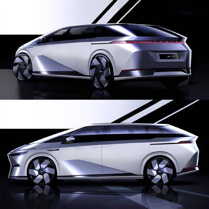 鹏汽车全新车型 X9 的设计图公布，求打开“年轻态”MPV 市场