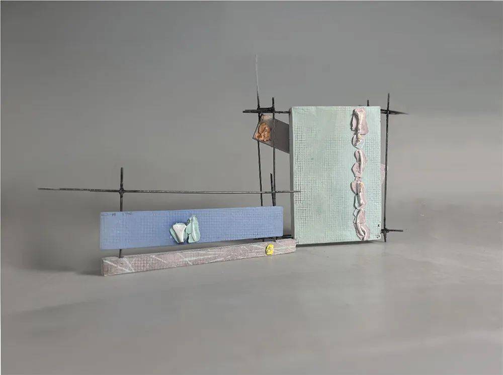 丝网版2023鲁迅美术学院王培杰铁链绿幕50×40cm版画2023湖北美术学院