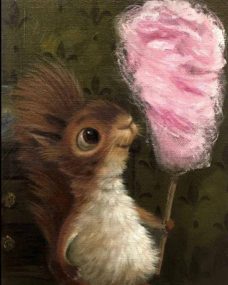 现实主义油画风的萌宠,太治愈了_alison_friend_艺术