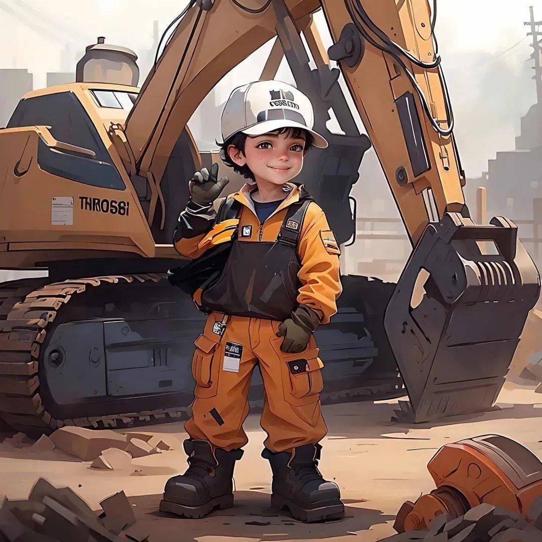 各行各业职业头像,第三弹!_工地_拖拉机_工人