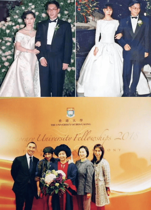 1991年,何超琼与船王许爱周之孙许晋亨结婚,2000年离婚(左上图)