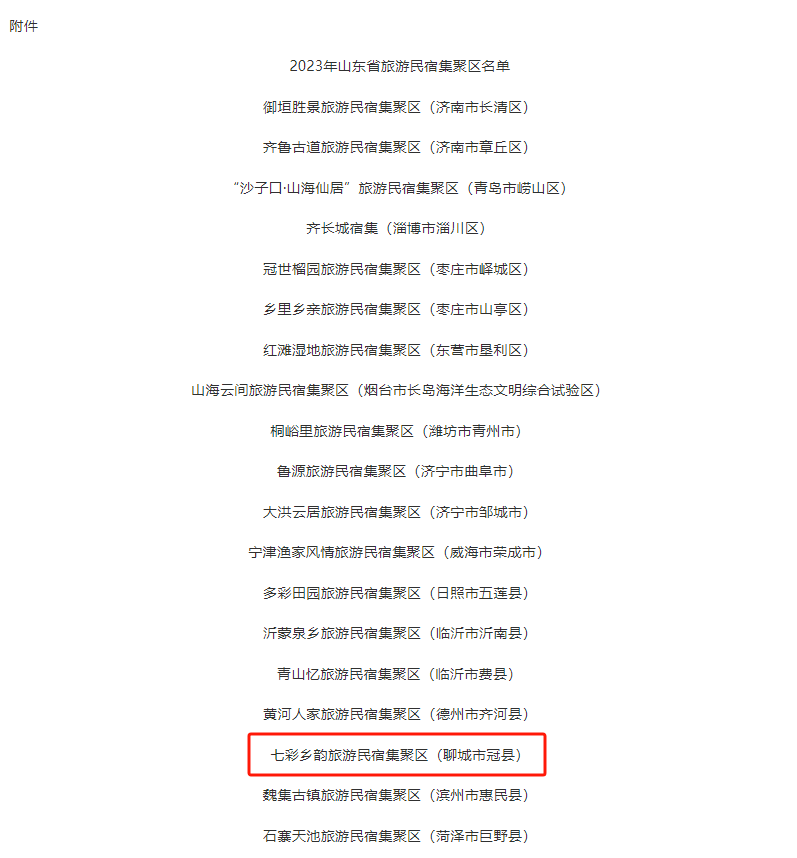 全市唯一！冠县一地入选