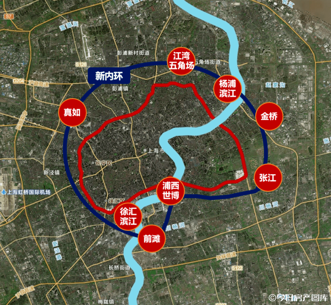 上海内环线路图高清图图片