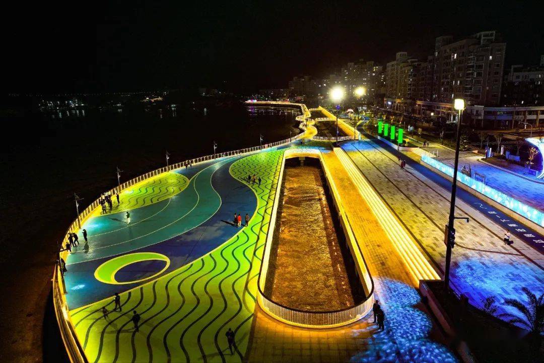 看,灯火里的望海公园!_嵊泗_旅游_海岛