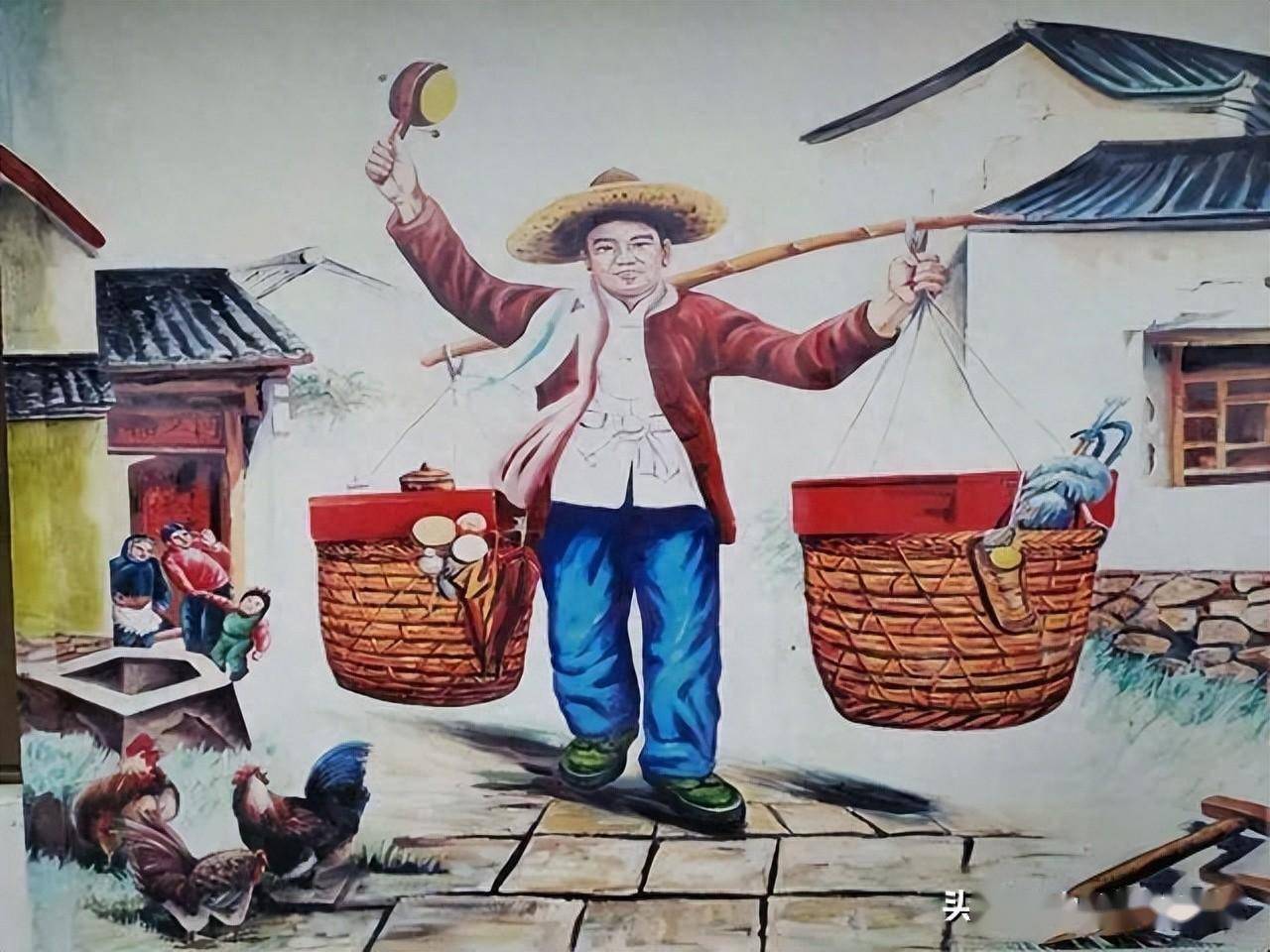 乡土散文:鸡毛换糖,换"女线"_义乌人_货郎担_周浦桑