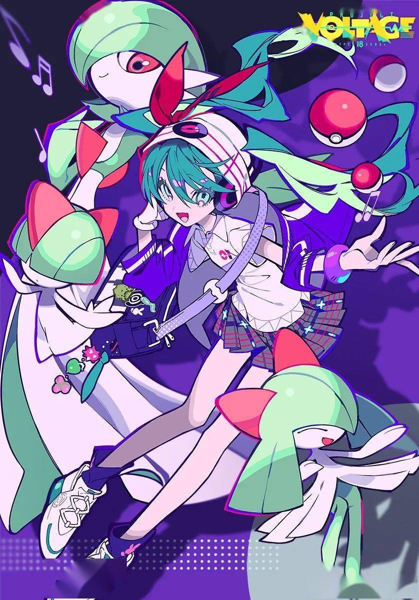 【资讯】应援插画:初音未来 & 拉鲁拉丝 & 奇鲁莉安 & 沙奈朵