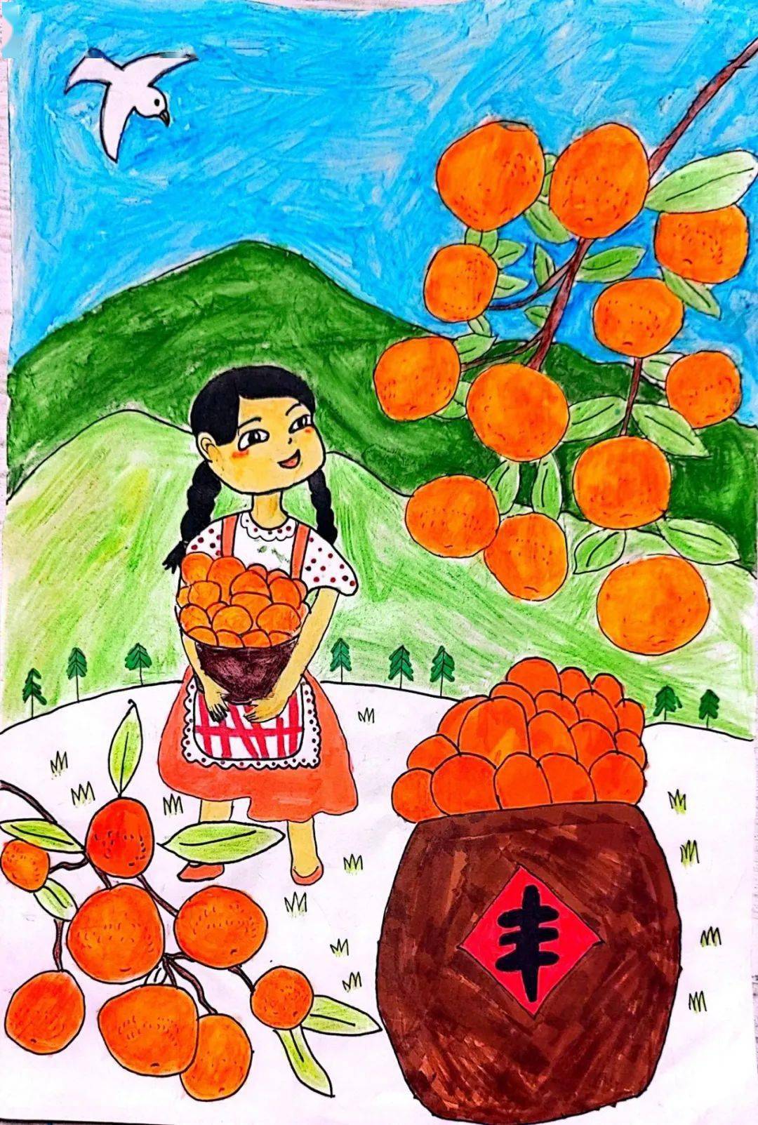 作者:邓伊可二等奖(2名)▲作者:杨若然一等奖(1名)绘画获奖作品作者