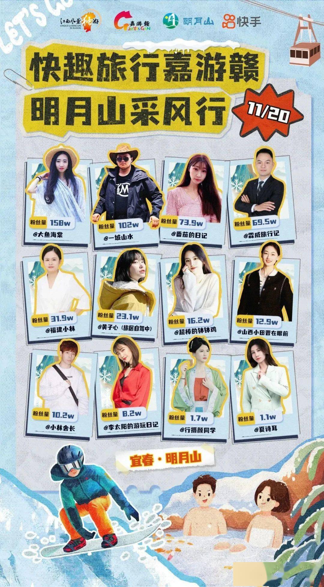 快趣旅行嘉游赣 | 跟着快手达人线上明月山之旅!_旅游_小林_视频
