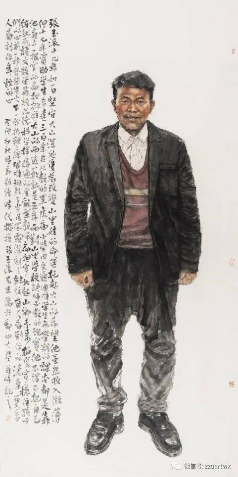 120cm 纸本水彩 2019年张国强 《归》170×100cm布面油画 2020年赵劲