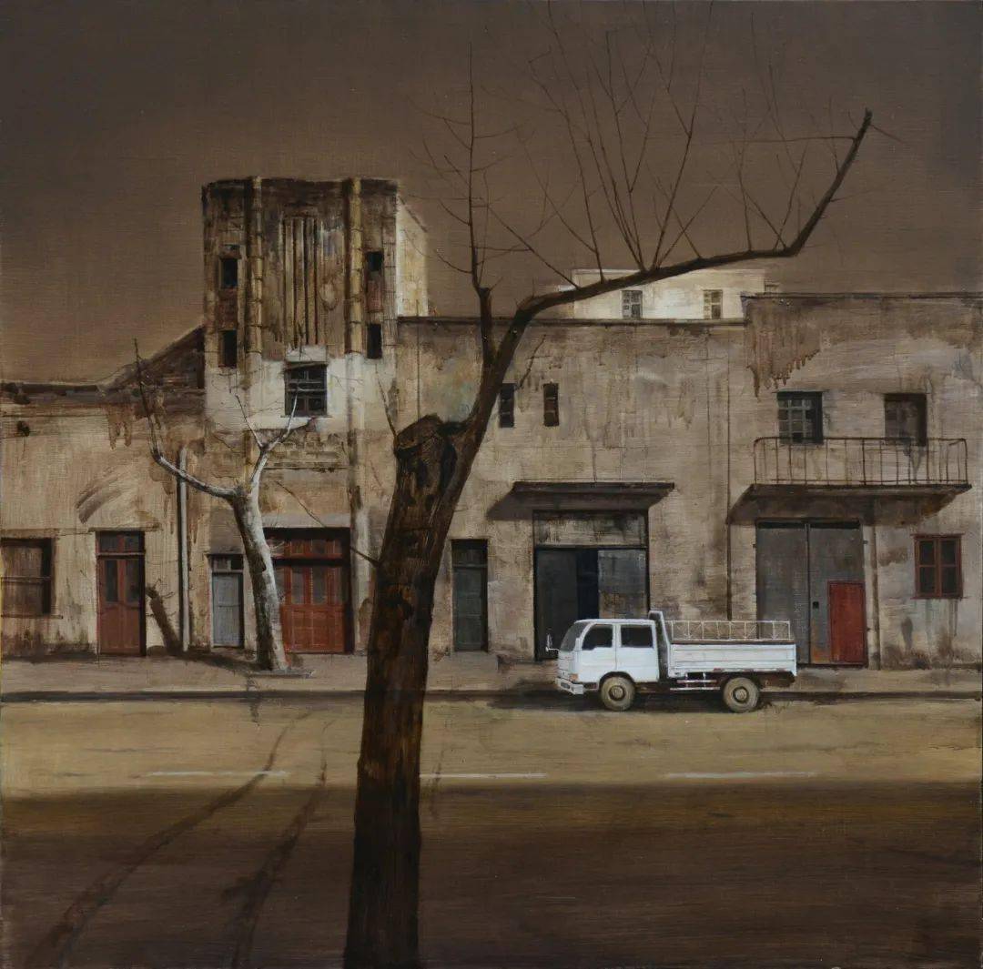 《静默成诗之九》油画150x120cm2016年杜海军《地铁九号线》油画100x