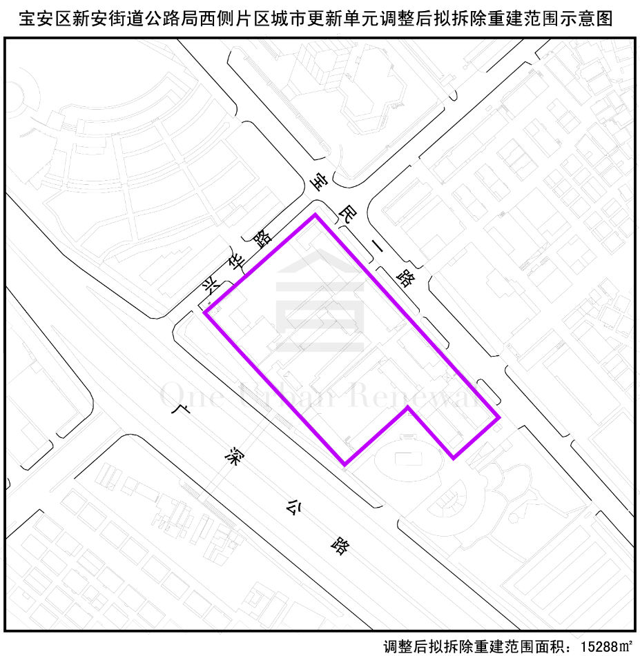 深圳皇庭城市廣場公司,為深圳寶安區新安街道公路局西側片區城市更新