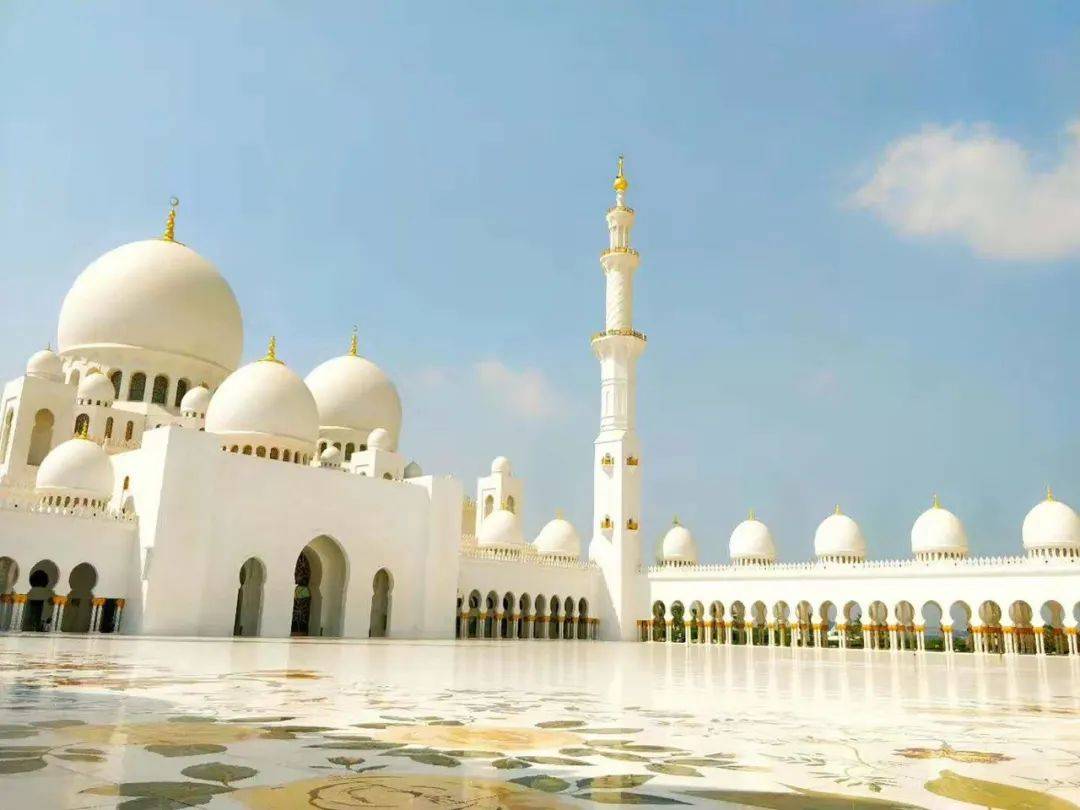 【谢赫扎耶德清真寺】大清真寺内有全世界最大的手工制地毯,及耗资80