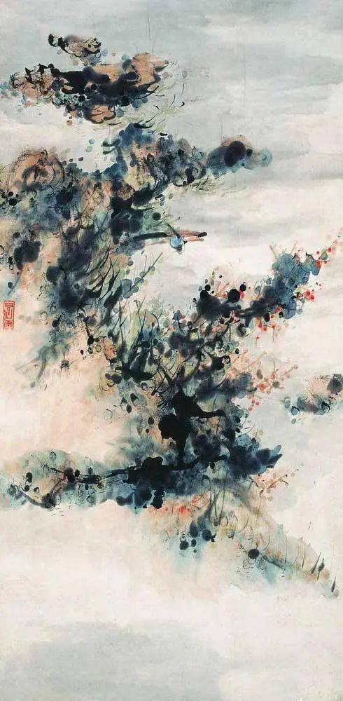 刘知白指画山水,廖廖数笔,意趣无穷_作品_中国_cm