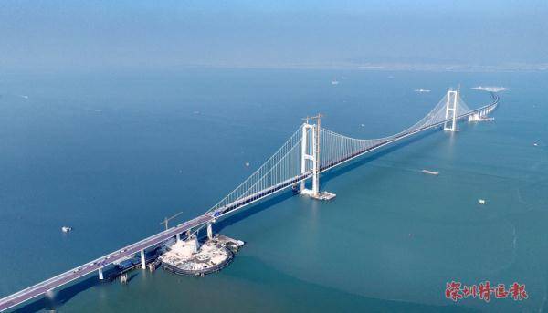 航拍直击深中通道建设现场_伶仃洋_隧道_世界