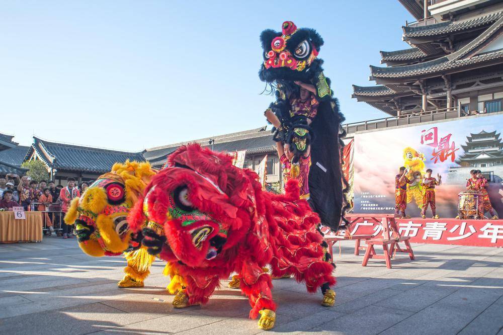 guangdong lion dance has entered a new stage of development